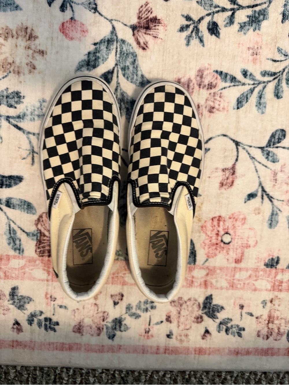 Vans Checkerboard Slip-On Sneakers - Black & White